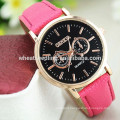 2015 Latest design leather wrist watch geneva